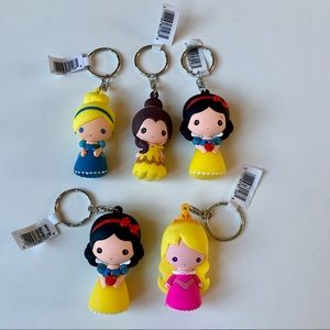 NWT New Disney Princess Backpack Buddies Keychain Figures Lot 5 Cinderella